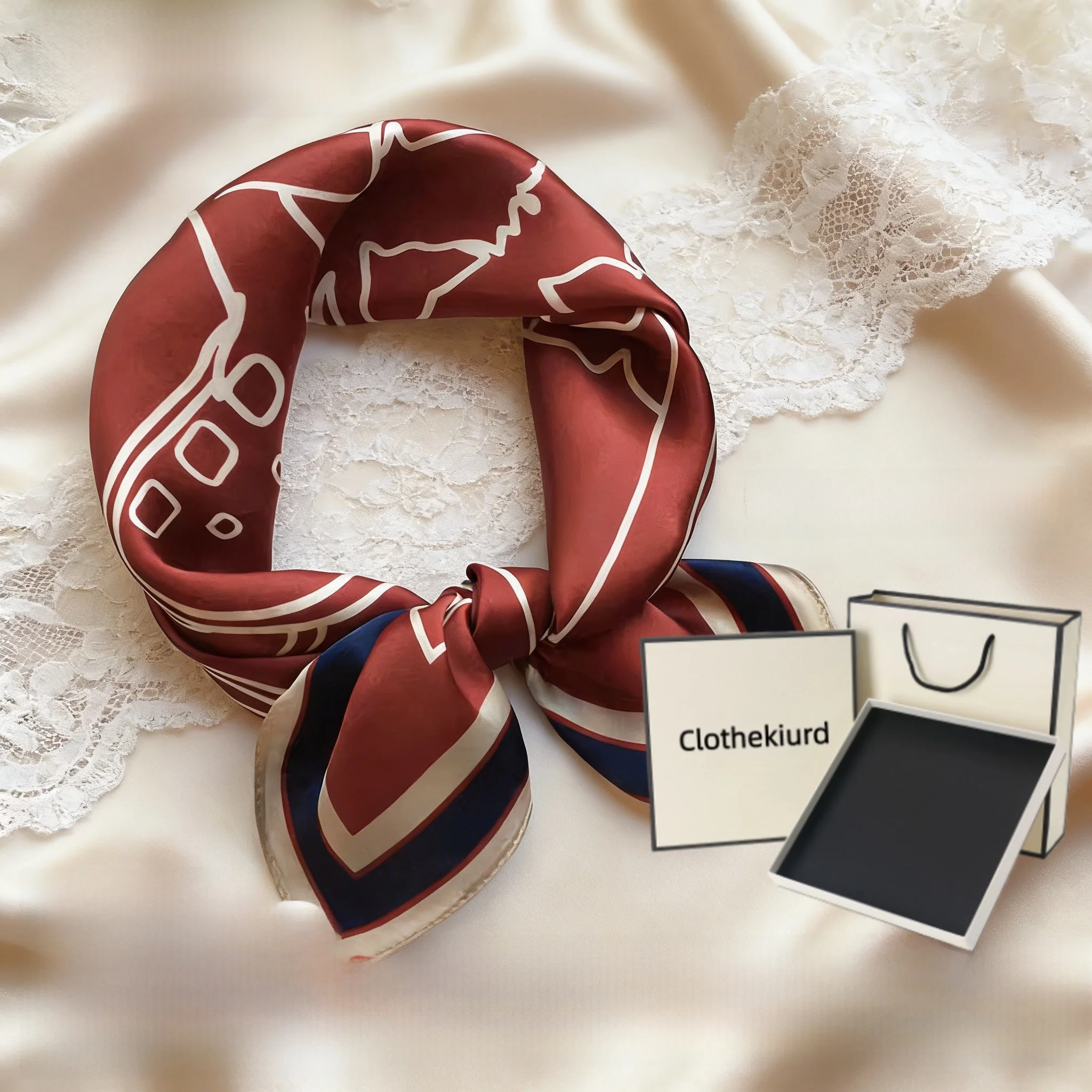 high-end-silk-scarf-for-women-geometric-print-netie-small-square-silk-scarf-korean-sle-spring-summer-decorative-function