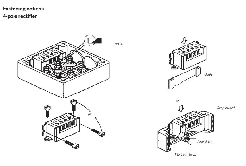 INTORQ TYP BEG-242-555 Half-wave rectifier module, brake rectifier 13046432