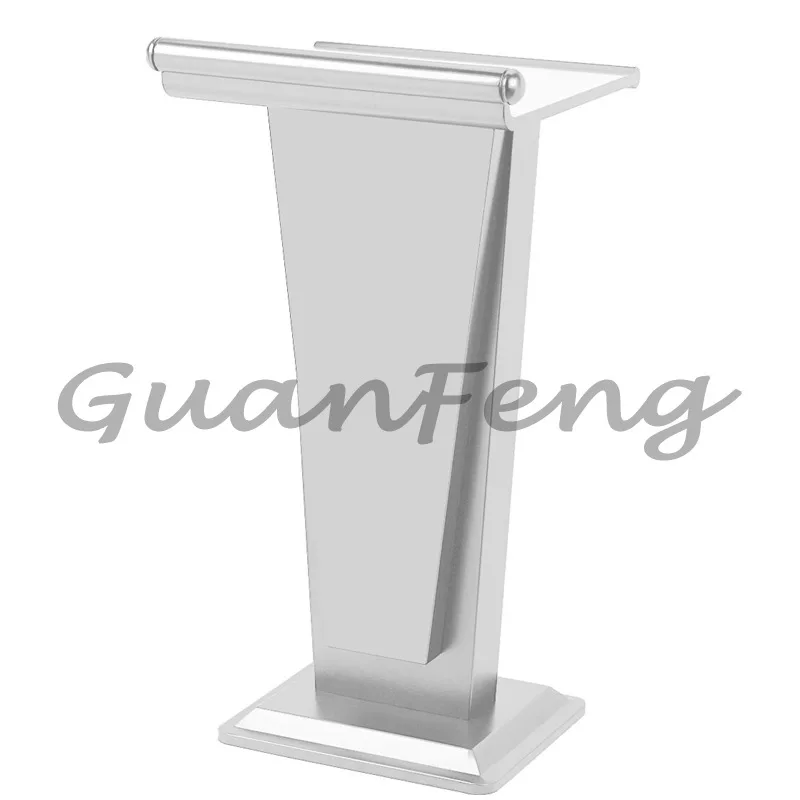 High-end stainless steel shopping guide Lecture desk Speech welcome reception desk Consultant restaurant concierge
