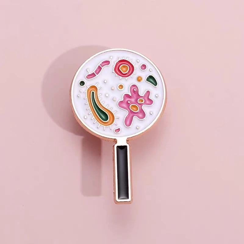 Pin Club | Magnifier Microbiology Paramecium Brooches Interesting  Science Custom Microscope Lapel Badges Jewelry Gift Wholesale