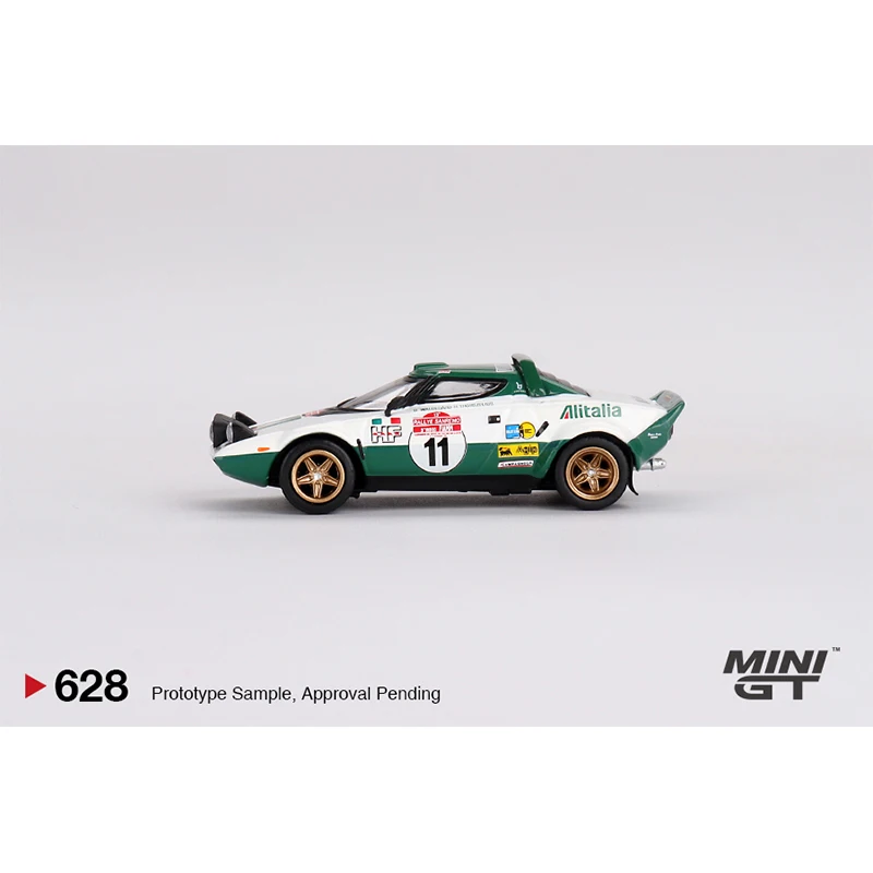 MINIGT 628 In Stock 1:64 Stratos HF 1975 Rally Sanremo Winner #11 Diecast Diorama Car Model Toys