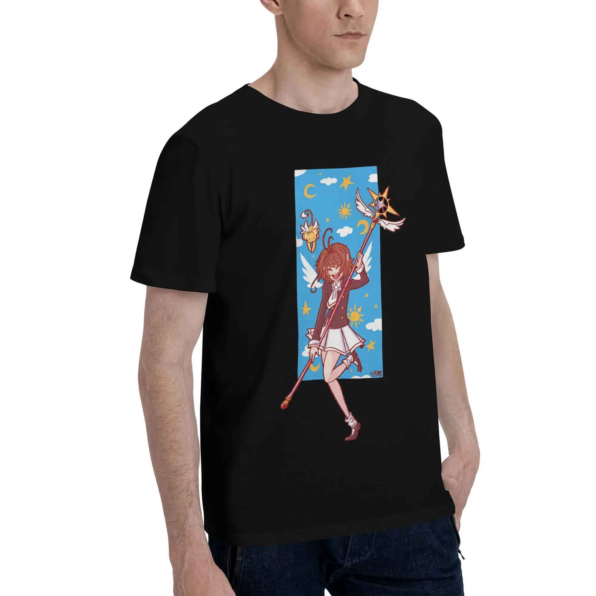 Cardcaptor Sakura  Novelty 100% Cotton T-Shirt Bandai Cardcaptor Sakura Tees Tops For Men