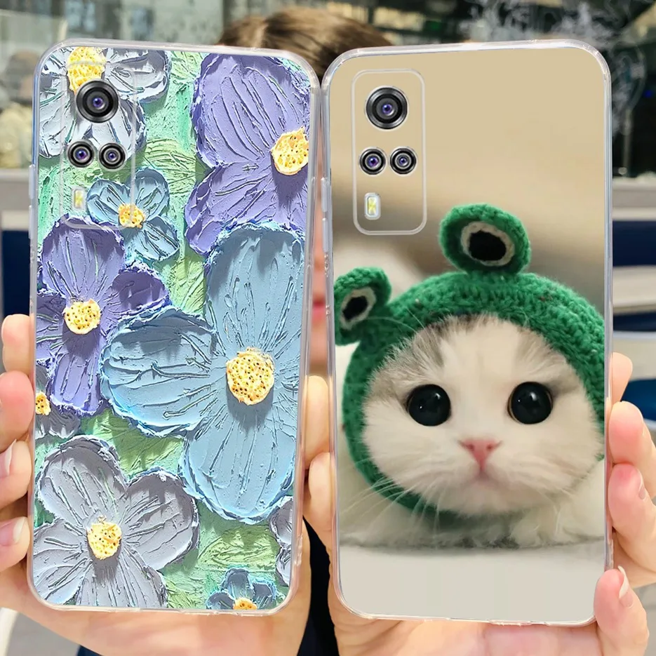 For Vivo Y31 Case Vivo Y51a Cute Painted Cover Soft Silicone Phone Case For Vivo Y51 2020 December VivoY31 Vivo Y51a Bags Bumper