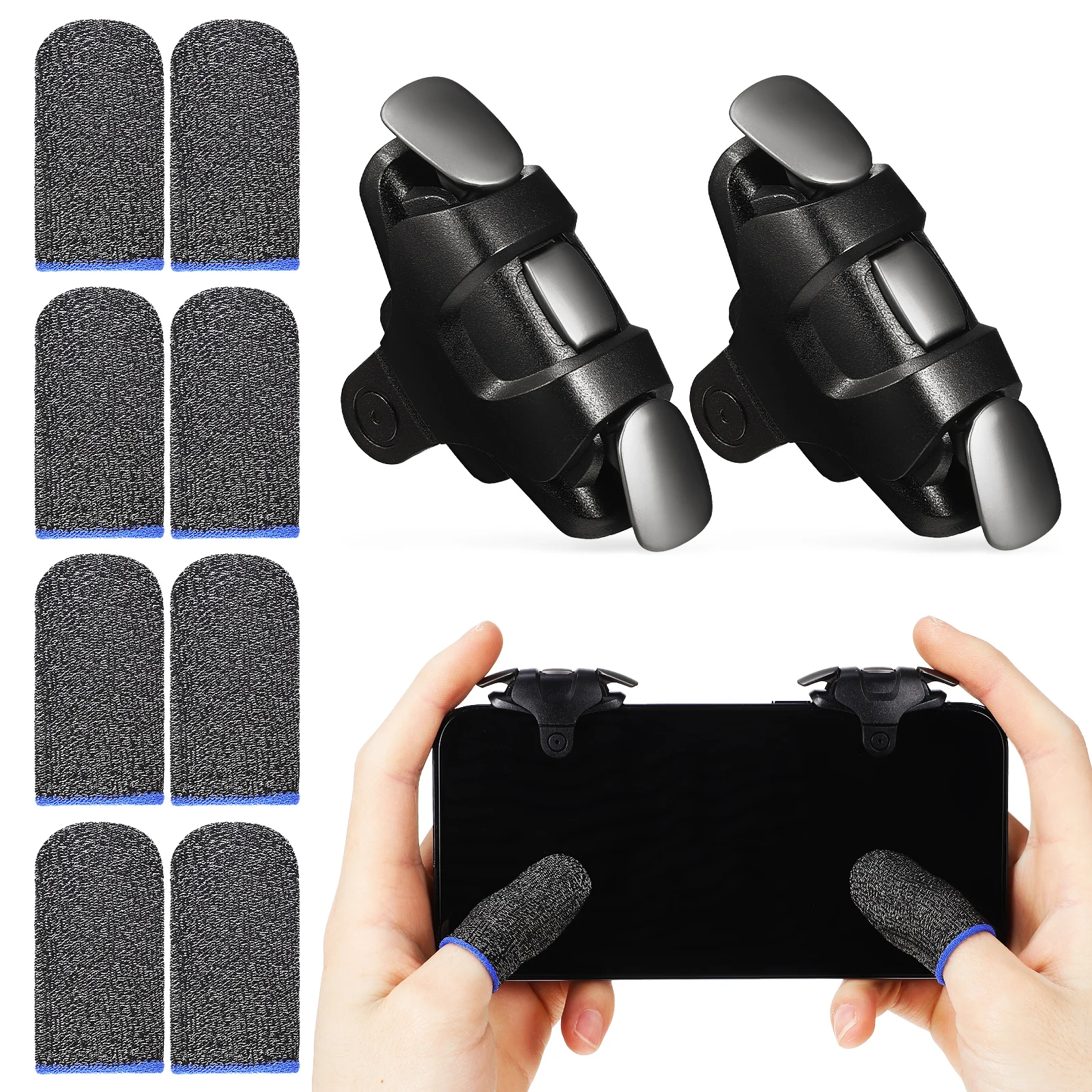 

1 set 3rd Gen Finger Sleeve Mobile Game Trigger Controller High Sensitivity Stable Connection Ergonomic Design