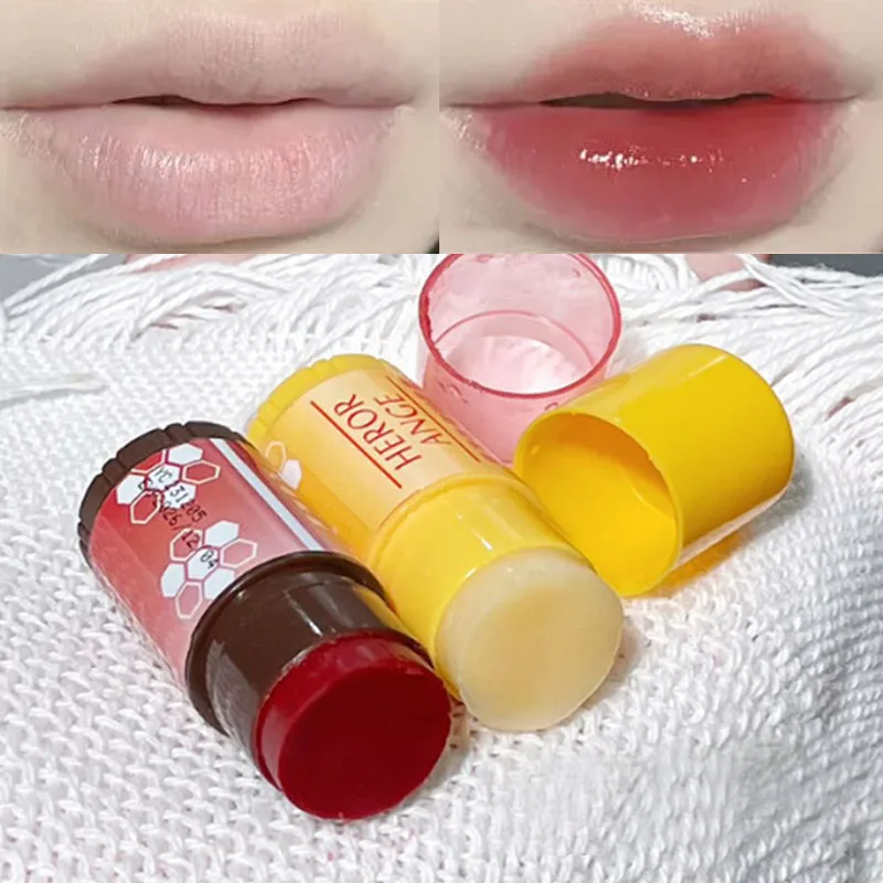 2Pcs/set Mini Fruit Lip Balm Long Lasting Moisturizing Nourish Reduce Lip Line Anti-drying Hydration Care Lipstick Korean Makeup