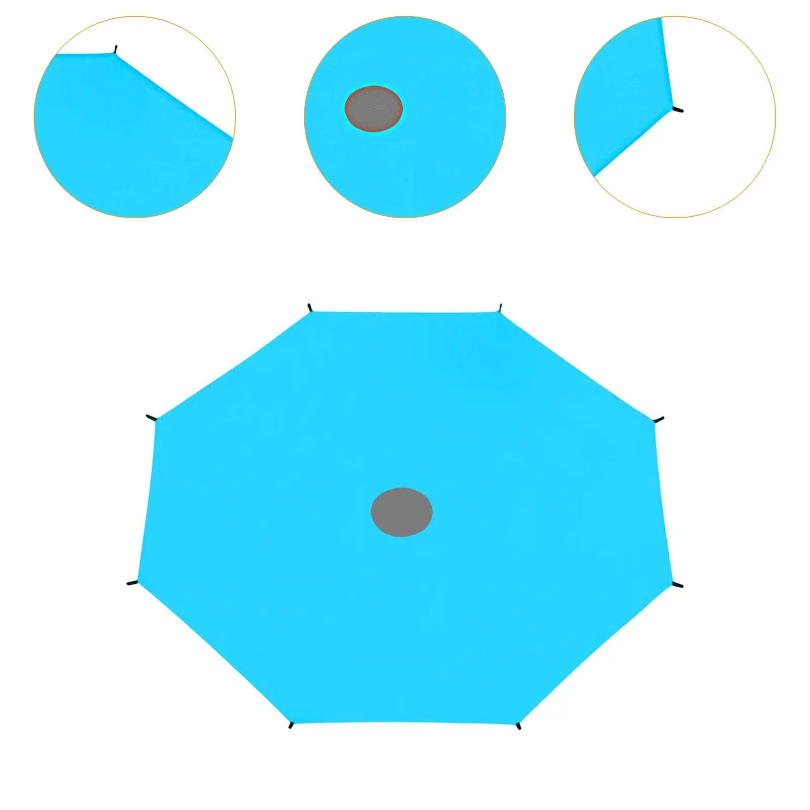 غطاء ظل ترامبولين غطاء حماية ترامبولين مقاوم للماء لـ 8 أقطاب باللون الأزرق #5