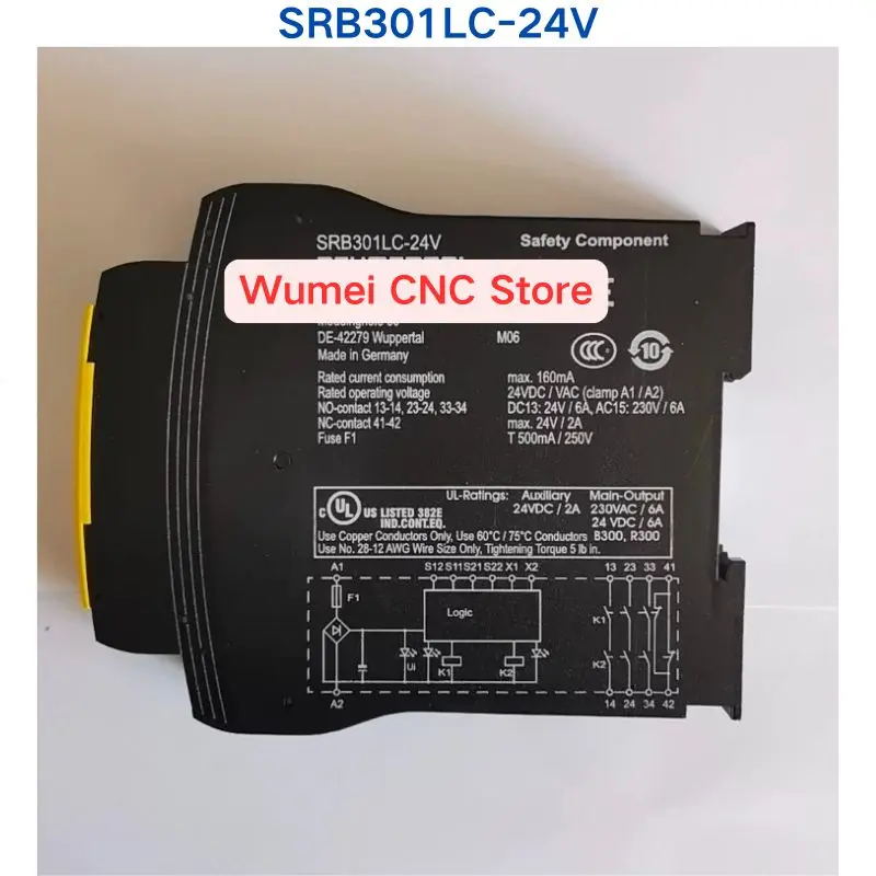 تم فتحه حديثًا بدون عبوة لمرحل SCHMERSAL SRB301LC-24V SRB 301LC-24V مرحل الأمان