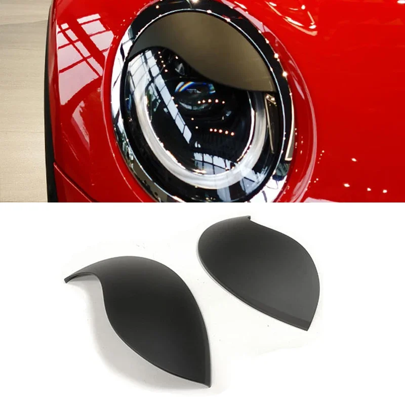 2 Pcs For BMW Mini Cooper F54 F55 F56 F57 R55-R59 Headlight Eyebrow Decoration Double Eyelid Modification Sticker