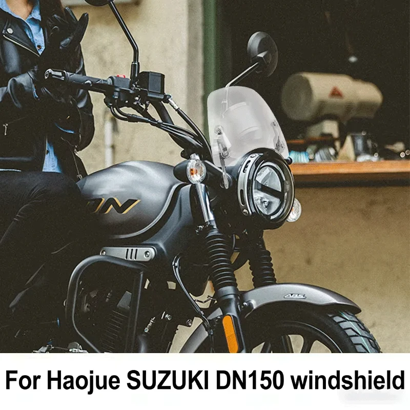 

For Haojue SUZUKI DN150 Motorcycle non destructive installation modification retro windshield windproof small windshield
