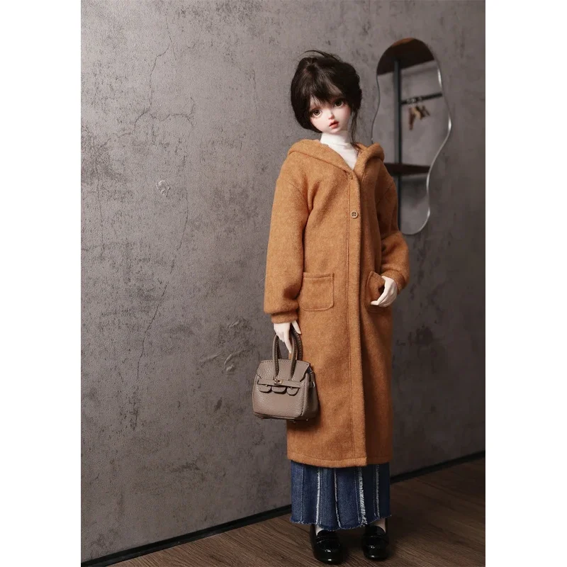 1/3 boneca bjd cashmere topo 1/4 jaqueta de boneca bjd 1/5 bjd casaco com capuz 1/6 bjd fosco blusão menina brinquedo acessórios presente aniversário