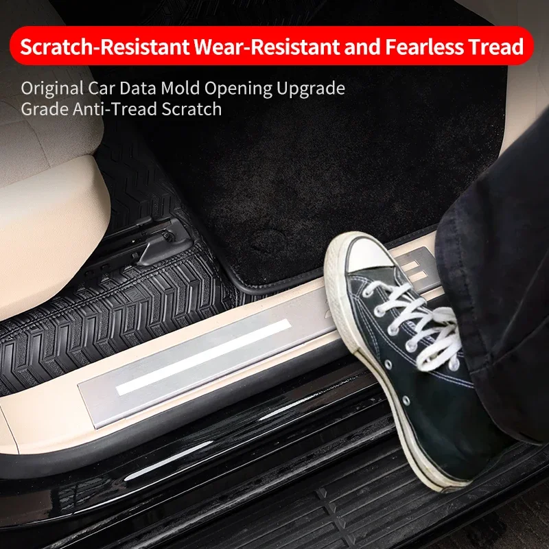 สําหรับ 2021-2025 Toyota Land Cruiser 300 LEDแผงประตูเปลี่ยนLc300 การปรับเปลี่ยนภายในอุปกรณ์เสริมยินดีต้อนรับเหยียบ