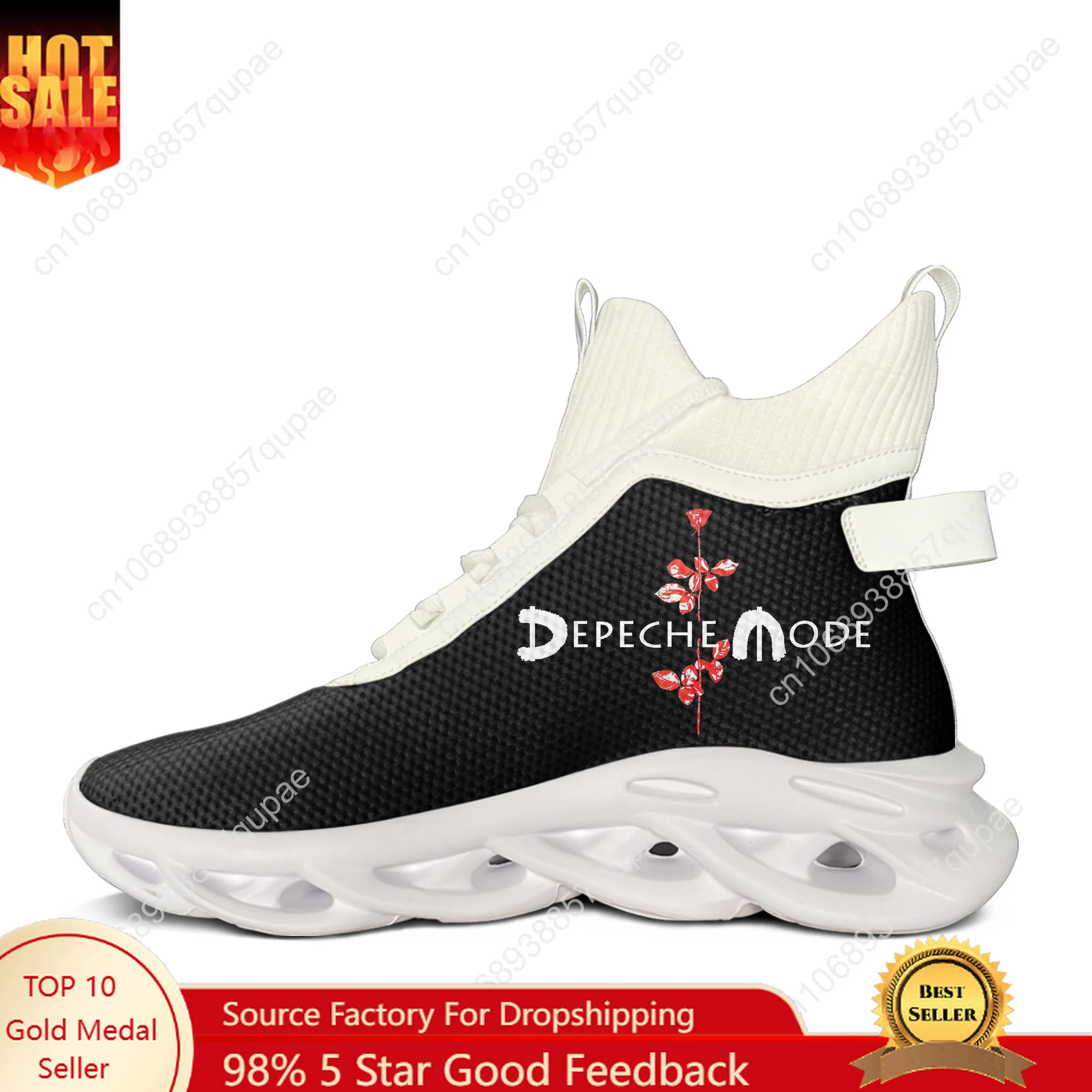 

Depeche Rock Band High Top Flats Sneakers Men Women Sports Running Shoes Music Singer Sneaker Lace Up Mesh Footwear Custom Shoe