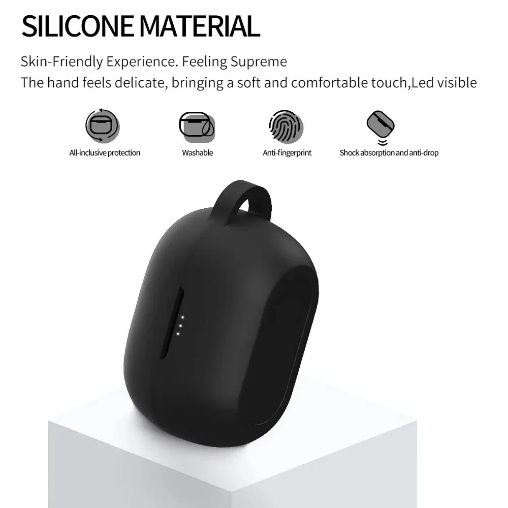 ป้องกันซิลิโคนกรณี Soft Shock Scratch ป้องกันสําหรับ JBL Tune 115 TWS 115TWS หูฟังไร้สาย True Wireless พร้อมพวงกุญแจ