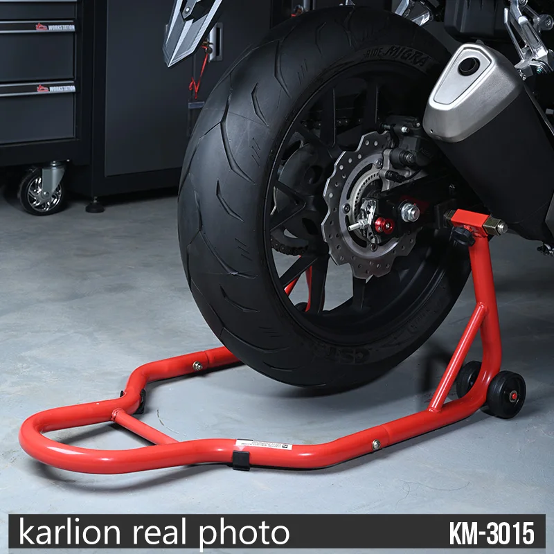 KARLION Front Rear Wheel Support Tool Motorcycle Paddock Lift Stand for Parking Repair Maintenance Premium Quality Motorcycle