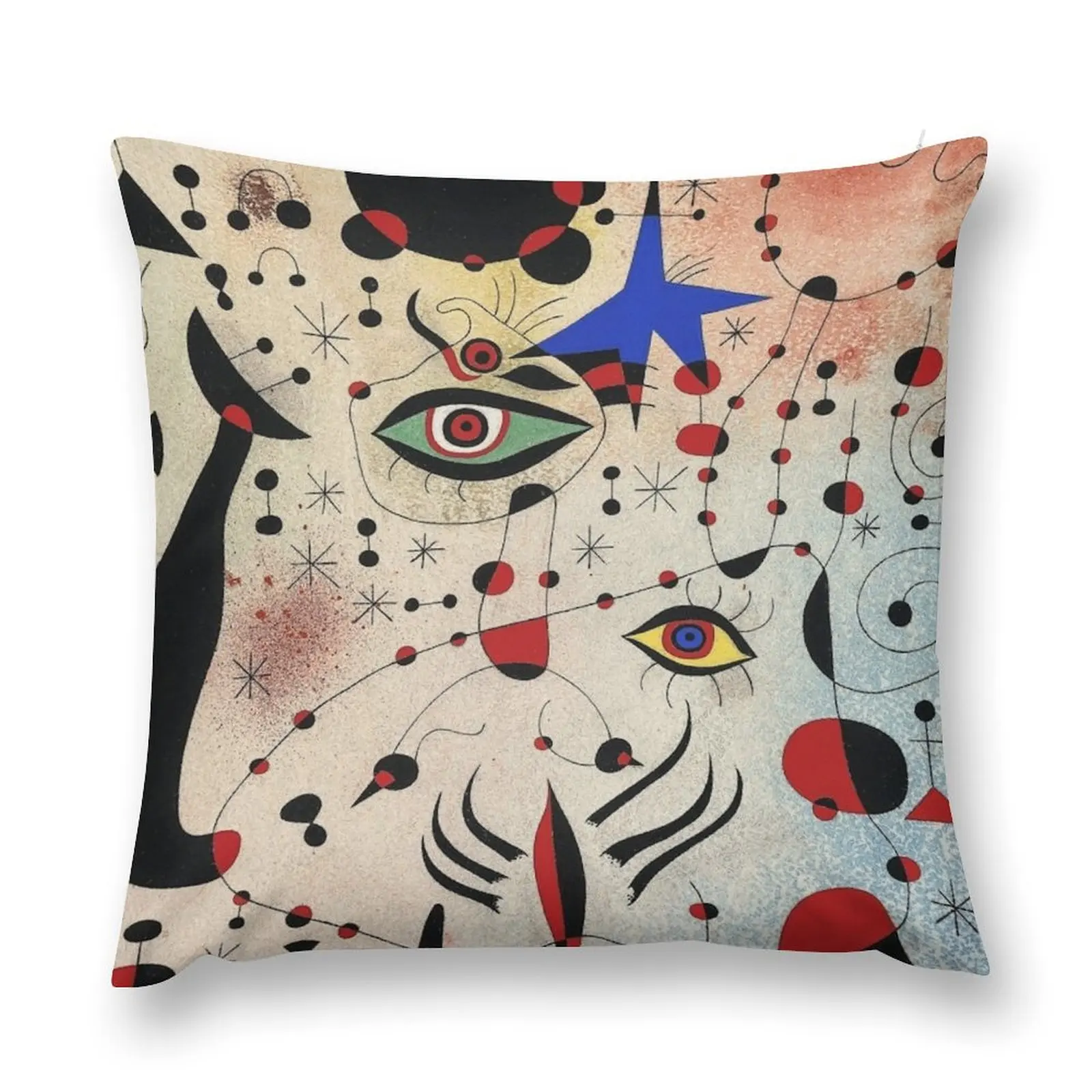 

Joan Miro Abstract with Eyes Throw Pillow New year Christmas Pillows Cusions Cover pillow