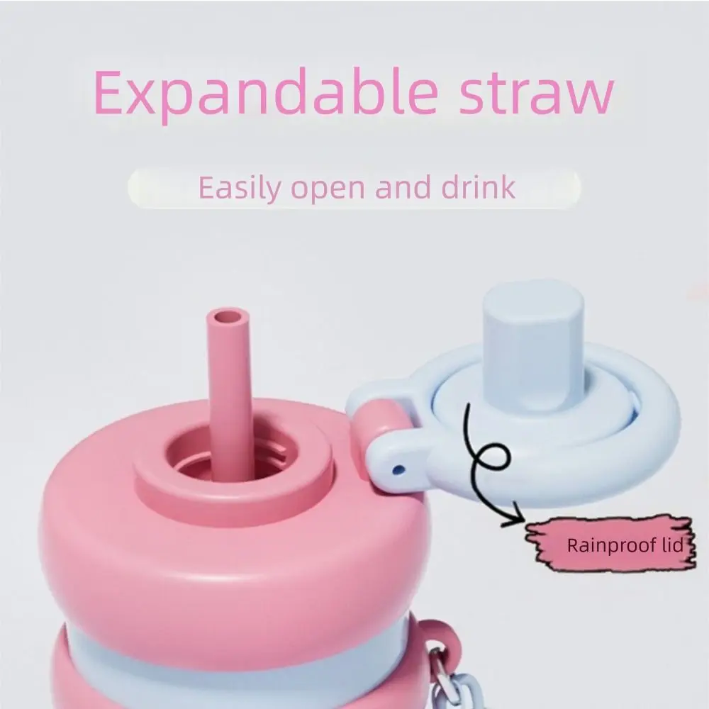

Portable 750ml Insulated Cup Large Capacity Ceramic Inner Liner Straw Cup Dustproof with Flower Pendant Water Bottle Travel
