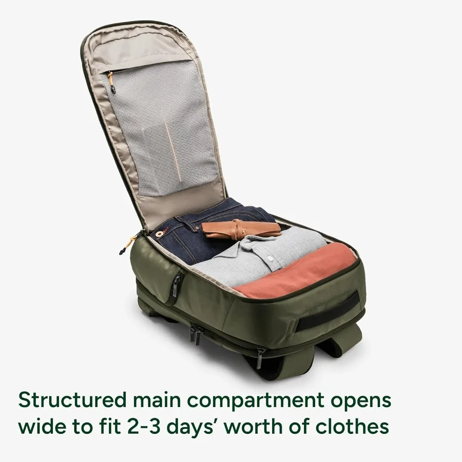 حقيبة ظهر للسفر الكل في واحد من Halfday Roamer مكونة من 15 حجرة كمبيوتر محمول مدمجة في الأحذية/حقيبة الغسيل وحزام مغناطيسي مبطن Shoul