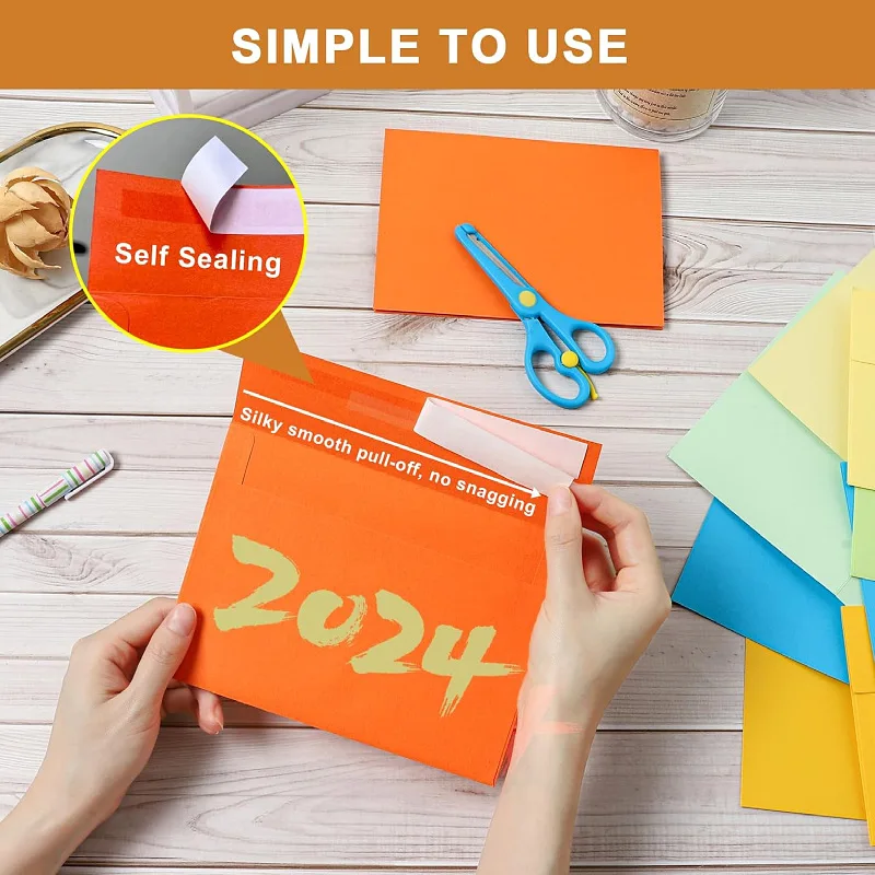 50pcs A7 Western-style Colorful Envelope for written Message Postcard Giftbox Wedding Business Invitation Birthday Greeting Card