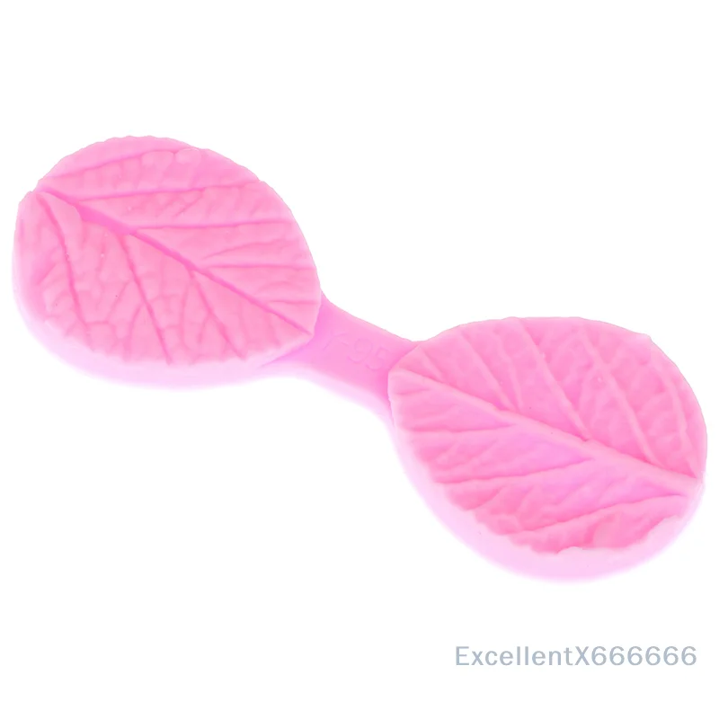 

New DIY Double Leaf Silicone Cake Mold Sugar Art Mold Fondant Mold Cake Decor