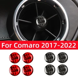 For Chevrolet Camaro 2017-2022 Accessories Carbon Fiber Interior Car Air Conditioning Vent Center Decorative Sticker Trim Cover