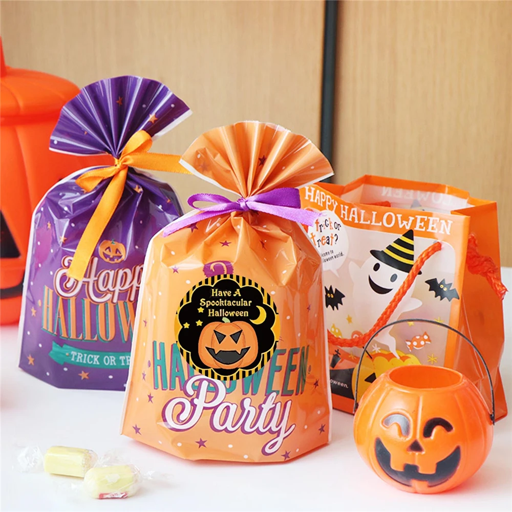 500pcs Happy Halloween Pumpkin Ghost Sticker Holiday Gift Halloween Party Decor Stickers Handmade DIY Packaging Sealing Labels