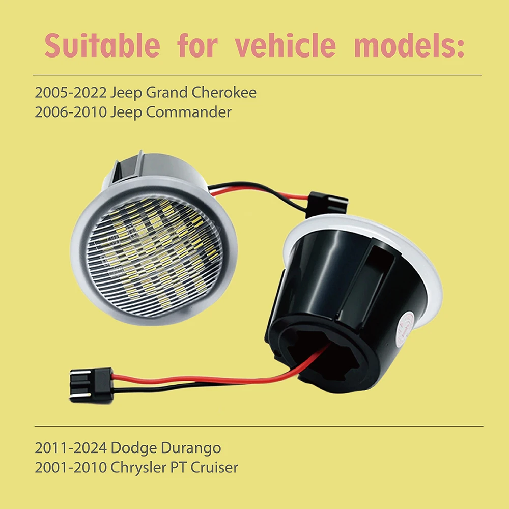 2 قطعة/المجموعة LED البضائع جذع رفع بوابة أضواء ل جيب جراند كوماندر دودج دورانجو كرايسلر PT كروزر 6000K خطأ مجاني #1