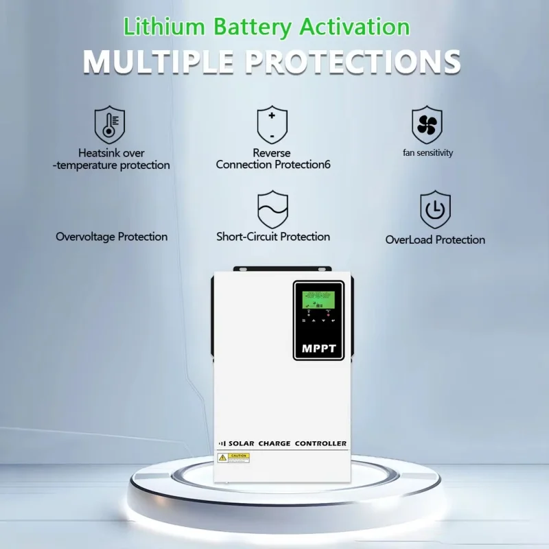 MPPT 140A Solar Charge Controller LCD Display Solar Regulator Max PV Input 500V For 48V Lead-Acid and Lithium Batteries