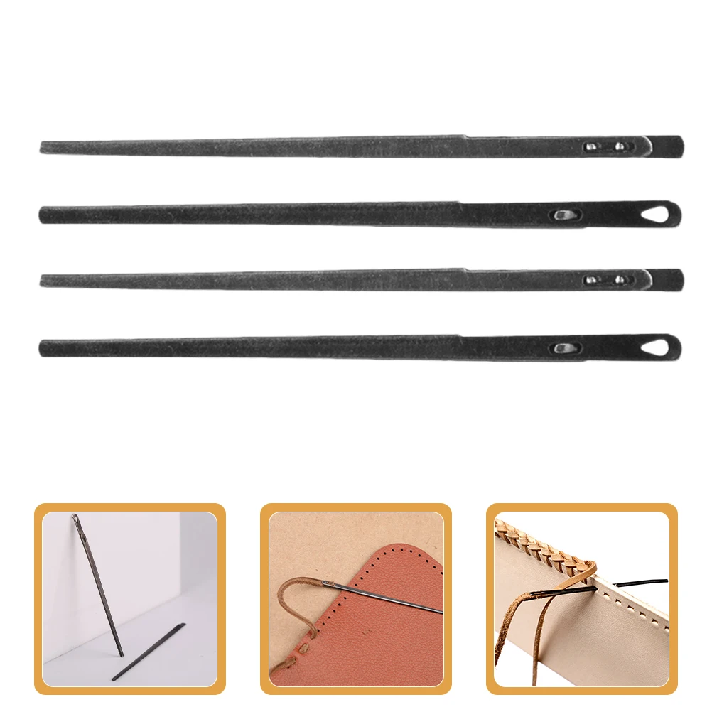 

4pcs Sewing Needles Steel Lacing Needles For Leathercraft Hand Stitching Tools Multi-Use Needle Set Leathercraft