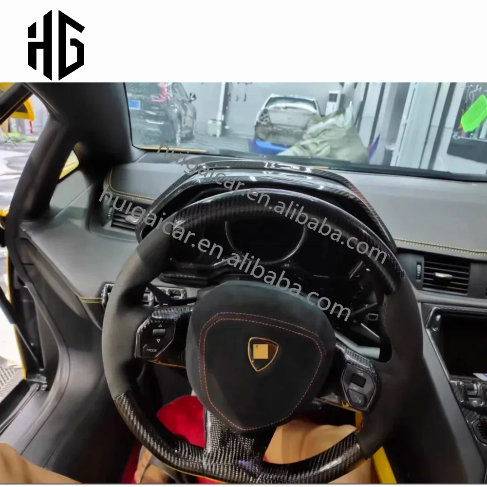 Dry Carbon Fiber  Auto Accessories Central Control Panel Interior Trims For Lambo Aventador Door Handle Interior Parts