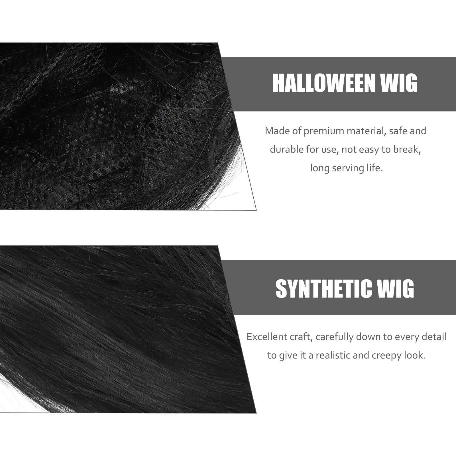 

Yama Ghost Long Synthetic Halloween Cosplay Hair Halloween Cosplay Party Accessory Spooky Ghost Costume Wear