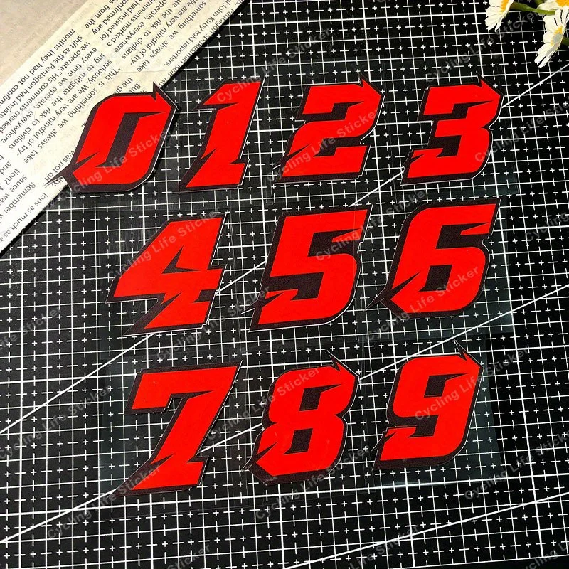 1PC Fashionable Racing Number Car Sticker, Sporty Decal for Car, Ideal for Adding a Racing Look to Your Automobile