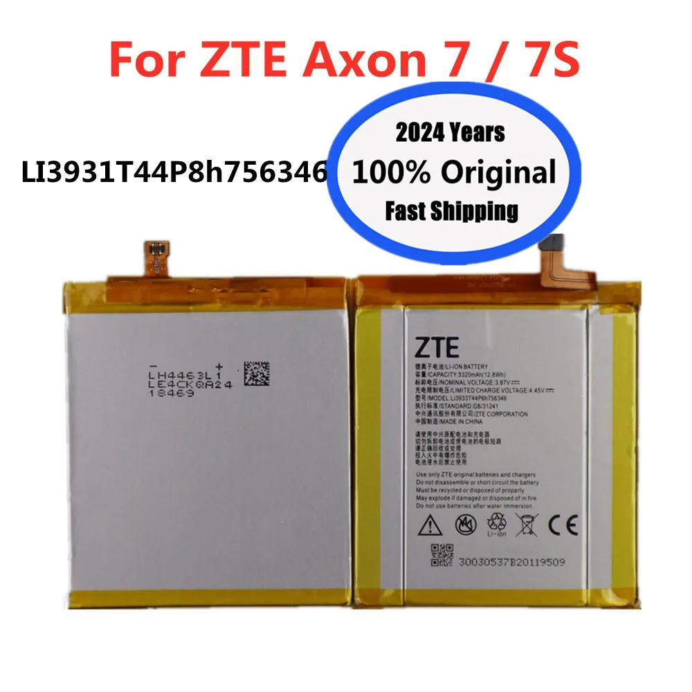 

2023 Year High Quality 100% Original Battery For ZTE Axon 7 A2017 7S A2018 Grand X4 Z956 Z957 LI3931T44P8h756346 Battery Bateria