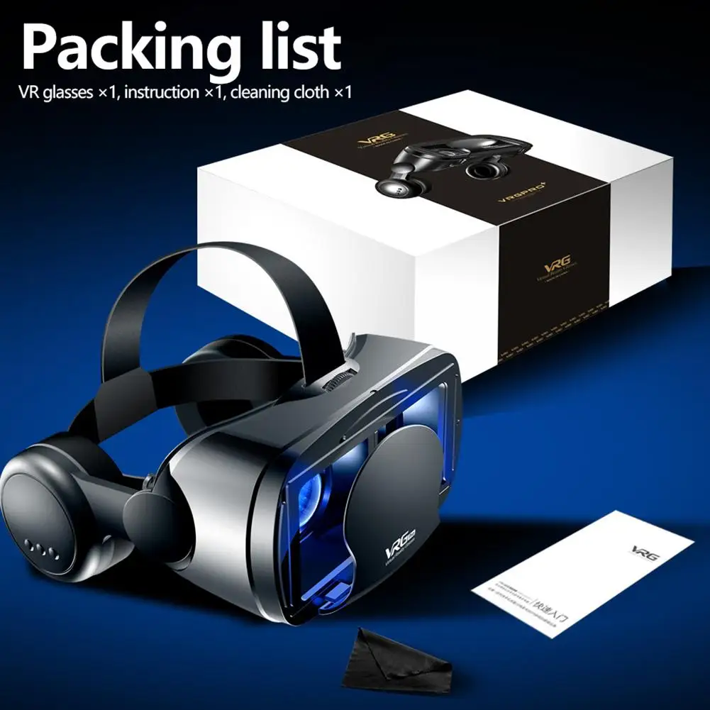 VRG Pro 3D Virtual Reality VR Glasses Devices Headset Viar Goggles Helmet Lenses Smart For Phone Smartphones Viewer Cell Devices