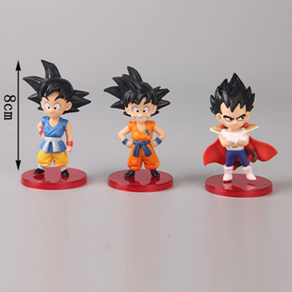 13 pçs/1 conjunto dragon ball son goku figura wcf super saiyan son gohan krillin kiki personagem modelo brinquedo presente coleção figura de ação
