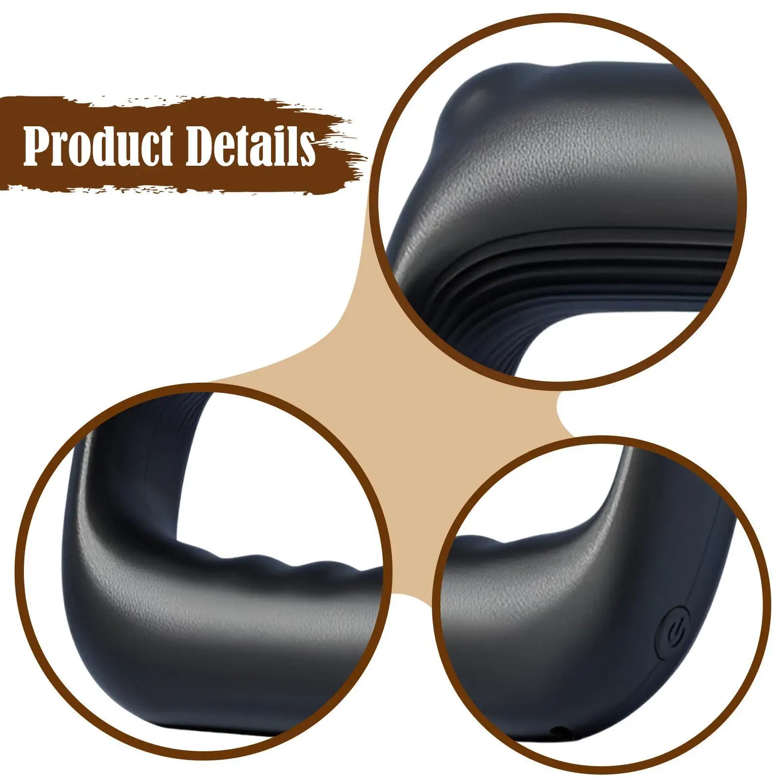 Electric Handheld Massage Deep Tissue Vibration Massage Back with Waist Belt Gift Massage Ring for Father Day Player Adults