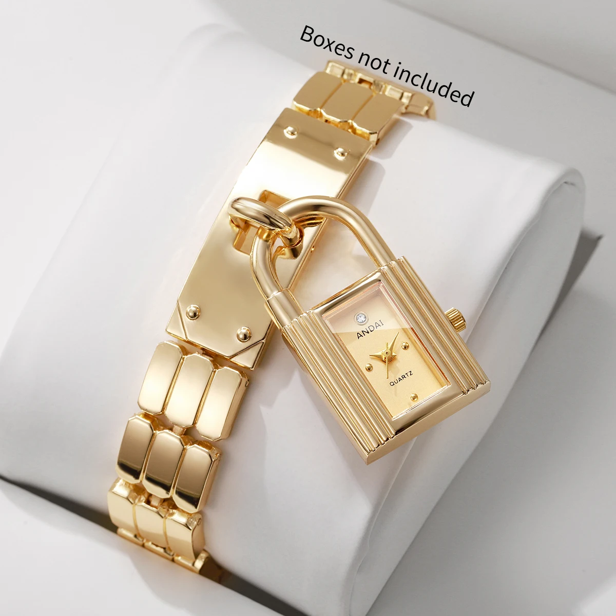 Jewelry Watches Gold - Unieke slotvormige hanger dames quartz horloge