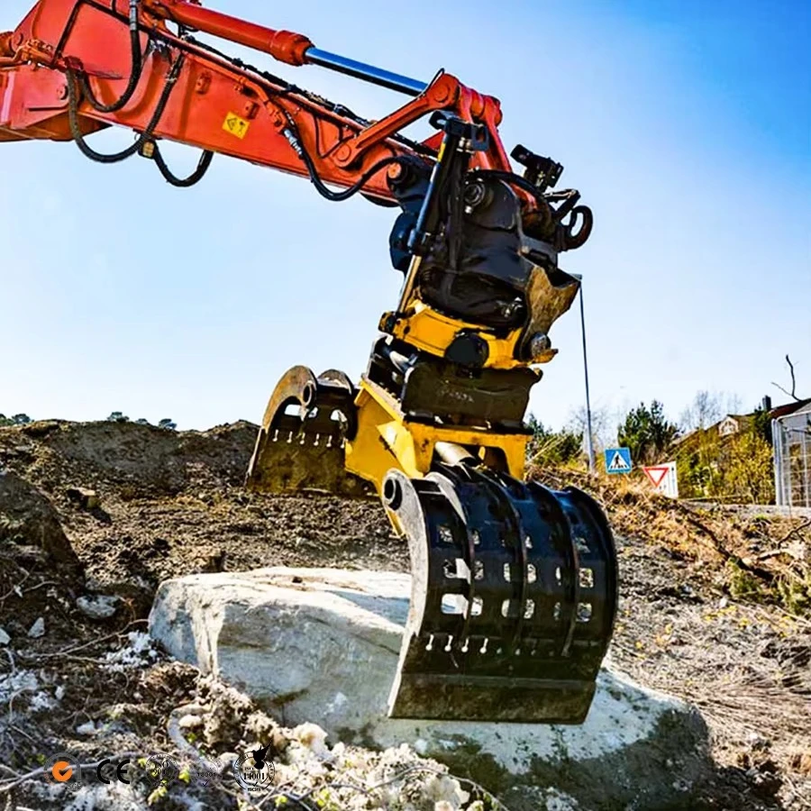 China Manufacturer Grab Stone Wood Grabber Timber Log Grapple / Wood Grab for Excavator