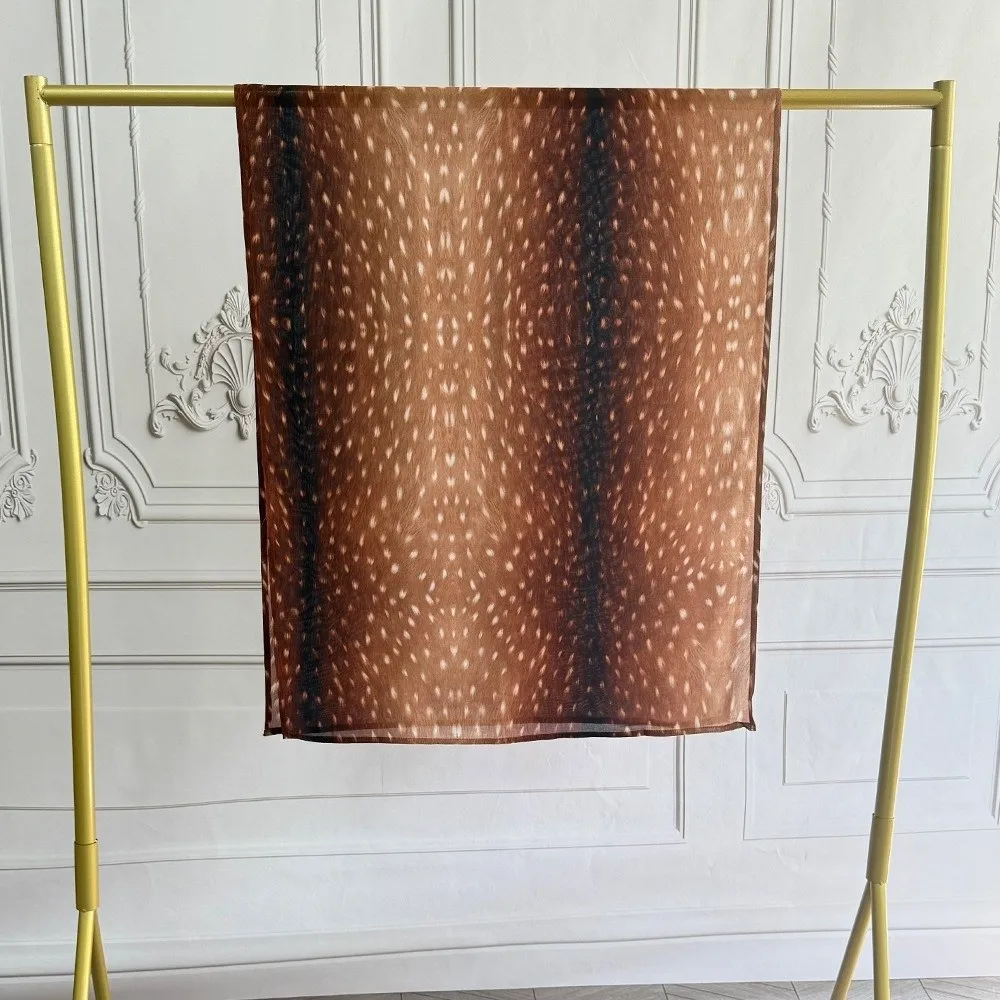 

Элегантный шарф-хиджаб с животным принтом, длинная бандана, исламский тюрбан, тонкий модальный платок, пляжный платок