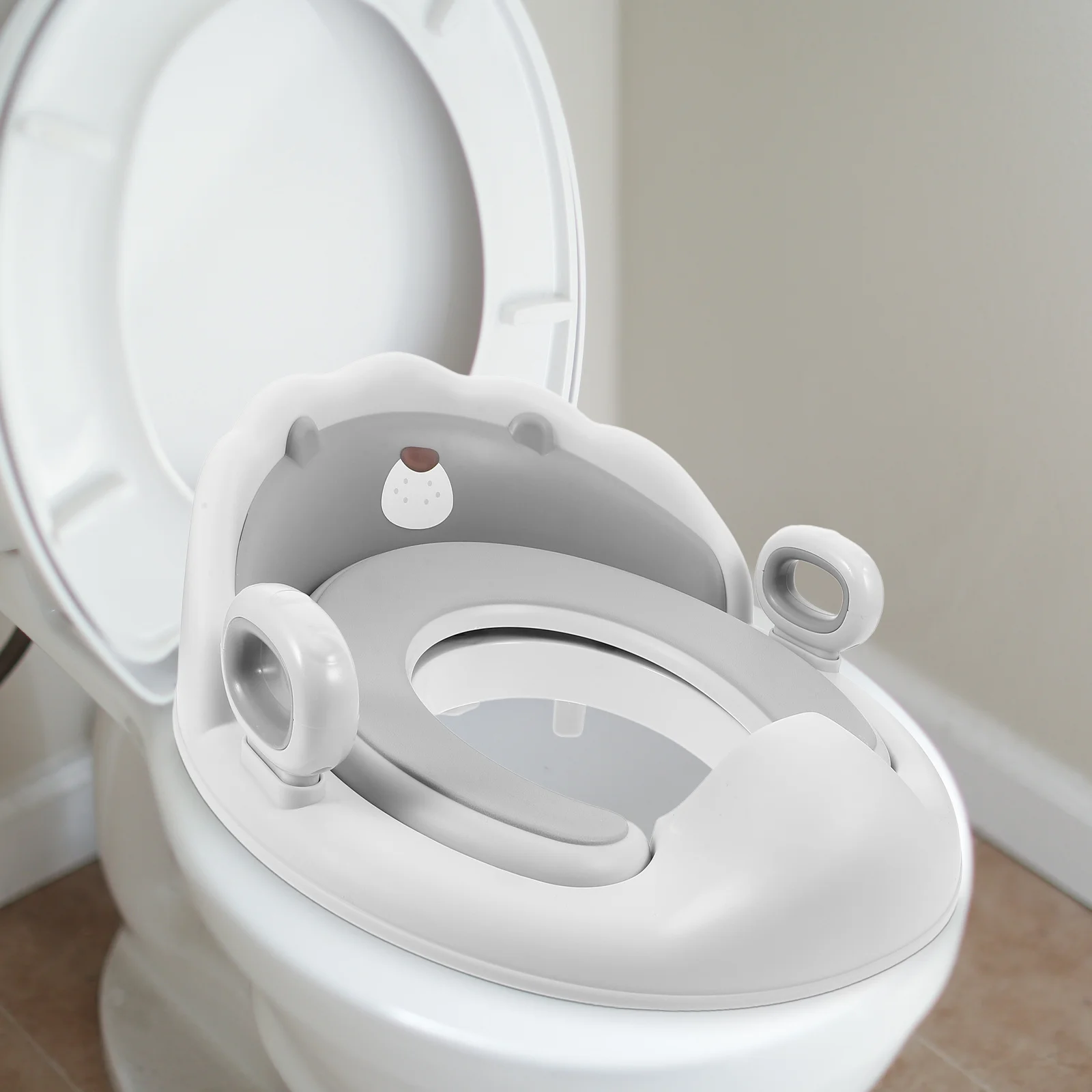 

Child Toilet Seat Durable PP Tpe Easy Assemble Disassemble Sanitary Travel Toddler Toilet Seat Baby Potty Training Aid