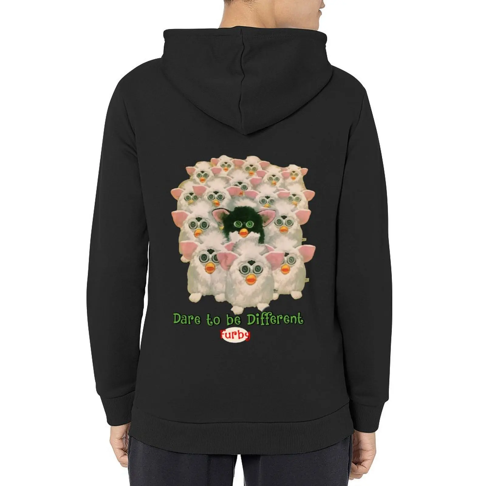 

1999 Furby Vintage Dare To Be Different Tiger Electronics Hoodie clothes for men men's sweat-shirt men's clothes hoodie oversize