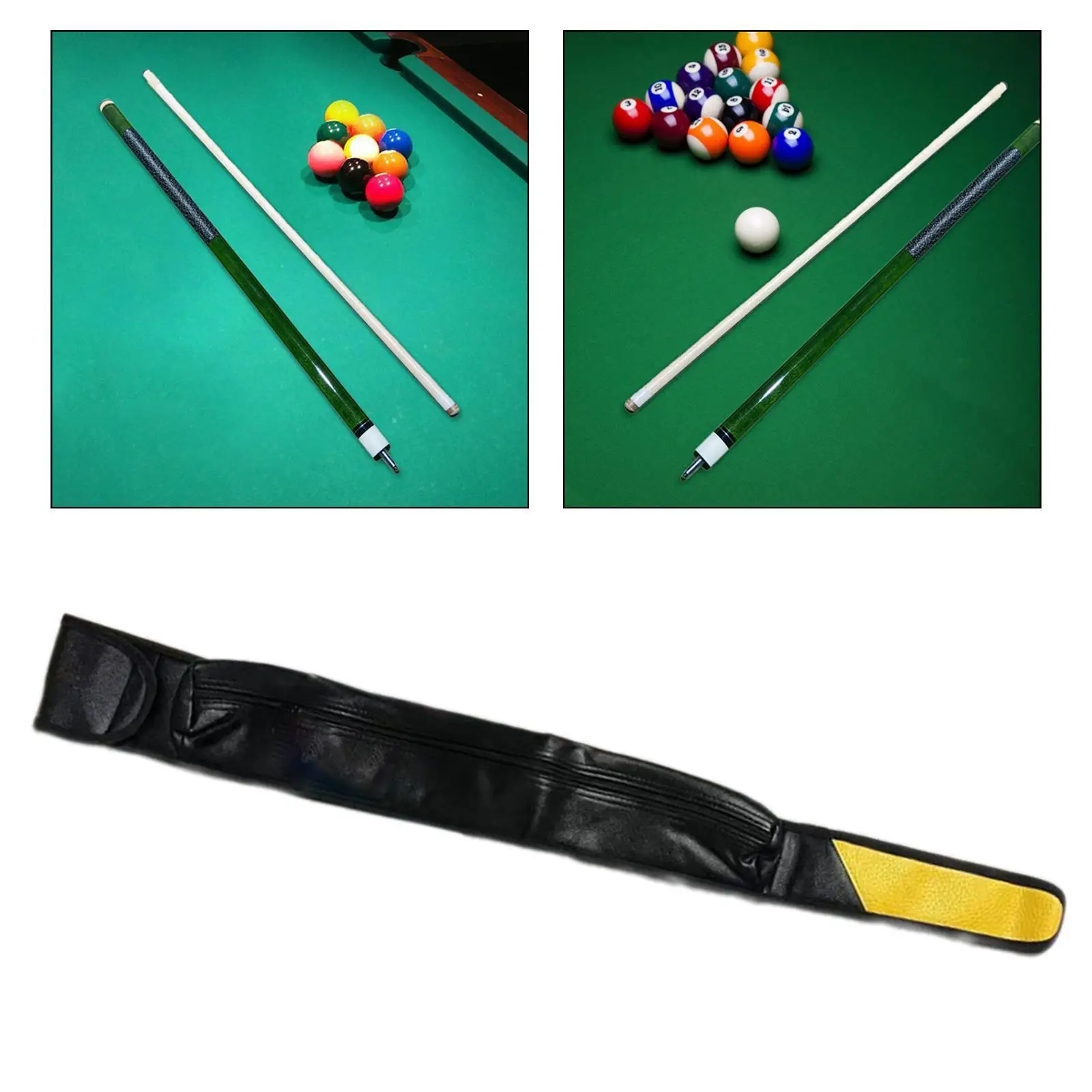 

Stylish Billiard Cue Bag for 1/2 Split Cue Sticks Waterproof Dustproof Carry Case for Billiard Table Supplies