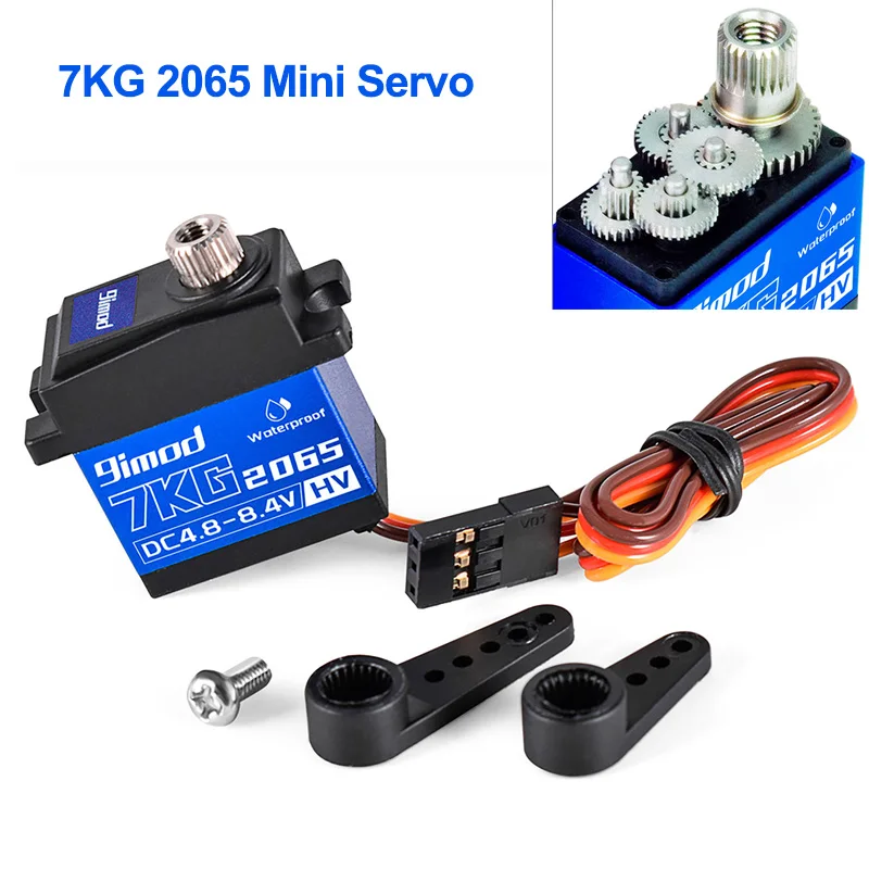 

7kg 2065 Metal Gear Mini Digital Servo Motor Differential Shift Micro Servos DIY Parts Compatible with TRX-4/TRX-6 Cars Models