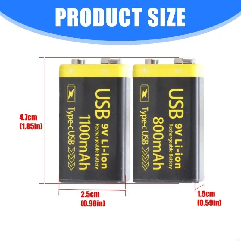 PXPE Type C 9V 6F22 Lithium Battery 1100MAH ARCHAREBLISE vape battery for batteries & chargers - gallery image 6