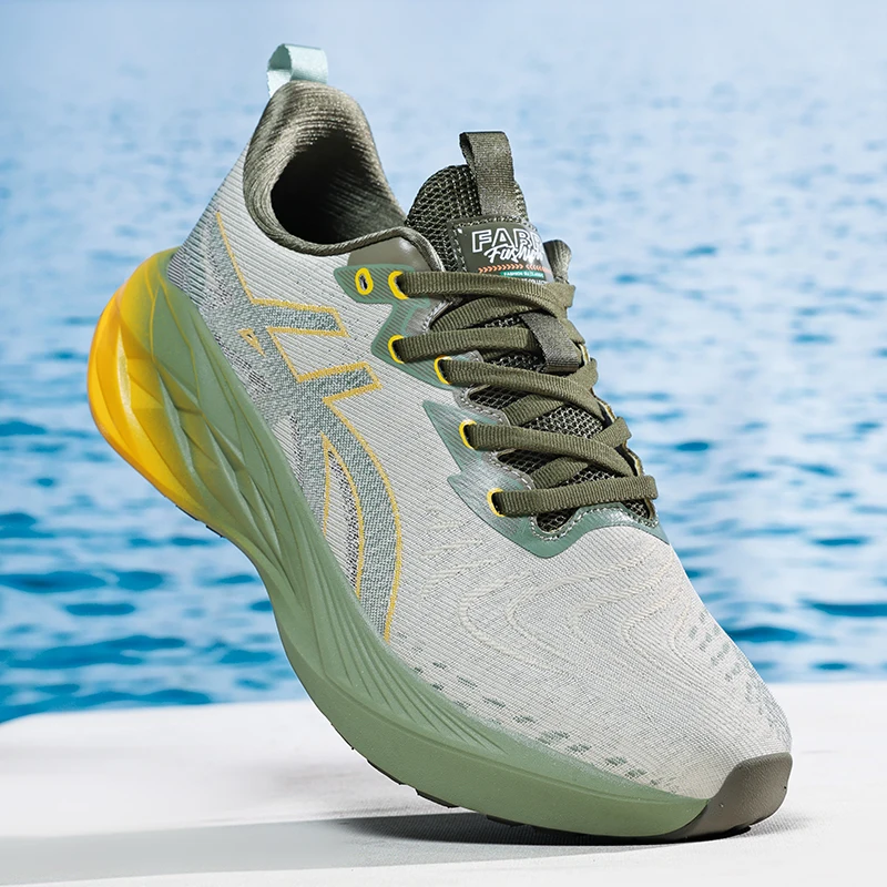 

2025 New Men's Shoes Autumn Ultra-Light Shock-Absorbing Racing Professional Breathable Sports Shoes Non-Slip Mesh Running Shoes