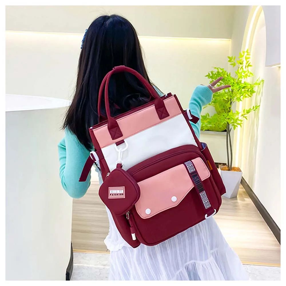THRUM Kawaii Girls Backpack Large Capacity Lightweight Fashion Student Backpack for Primary Middle High School Bag