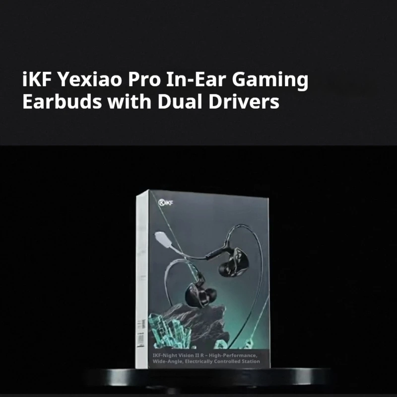 iKF Yexiao Pro Hybrid Wired In-ear Earphones, Knowles BA +10mm LCP Driver 4Pin Gold Plated, HiFi Gaming Headset For FPS Gamers