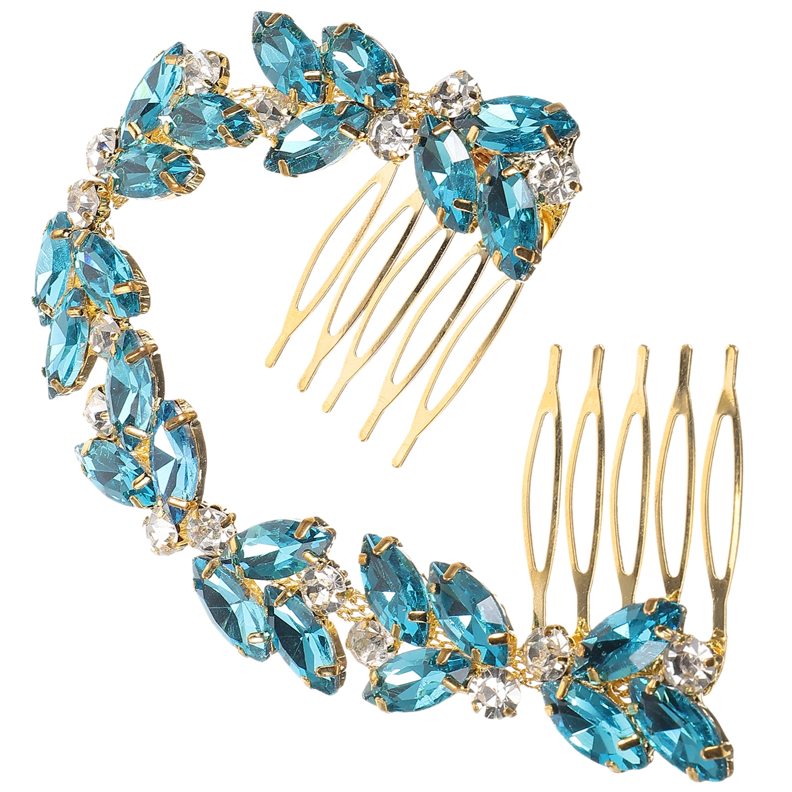 مشط زجاجي من حجر الراين أداة تصفيف دبوس الشعر الملفوف للنساء والفتيات وحفلات الزفاف وإكسسوارات الشعر وشوكة الشعر #2