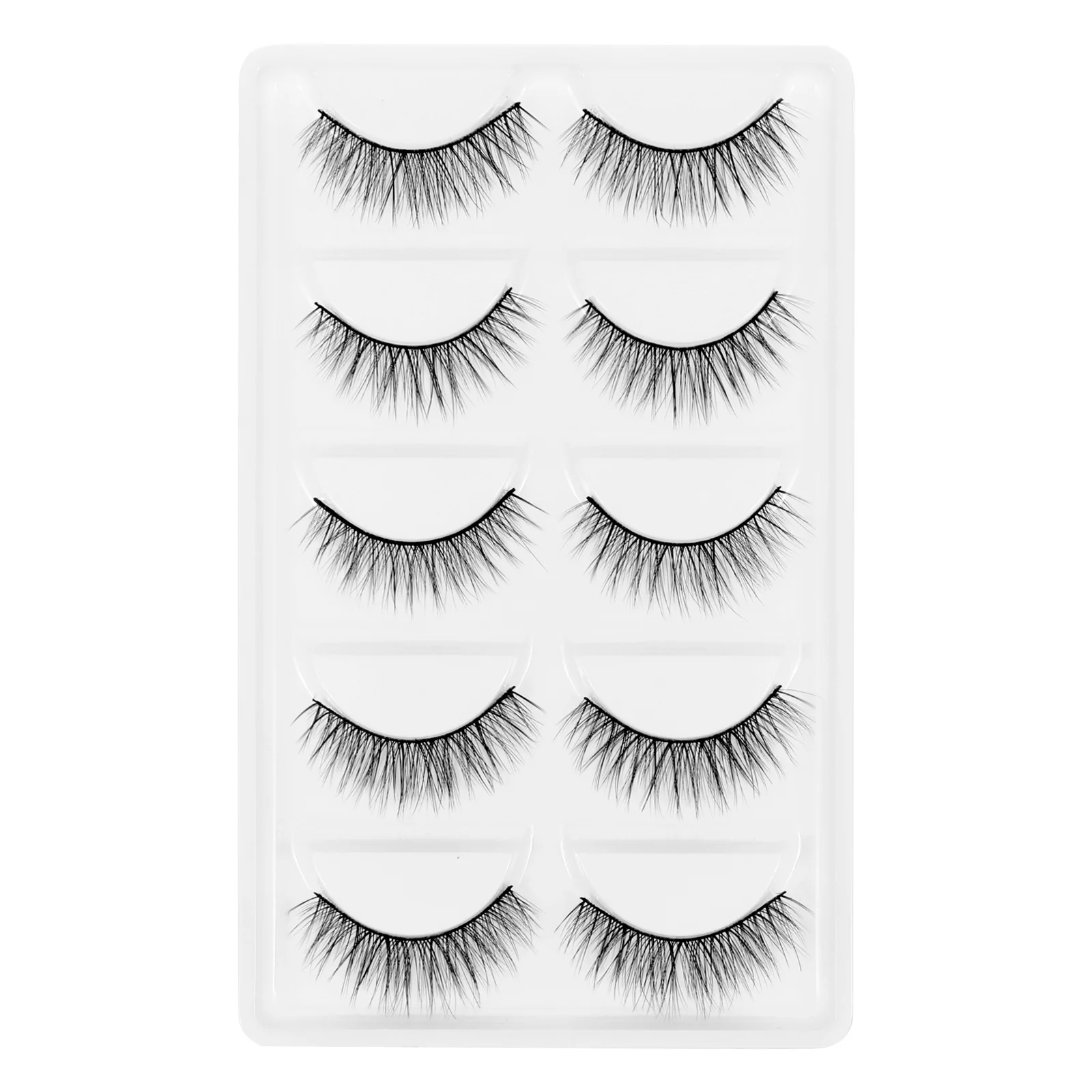 

5Pairs Natural Dense False Eyelashes Handmade Cross Thick Voluminous Eye Lashes Perfect Makeup Tool for Photography Nightlife