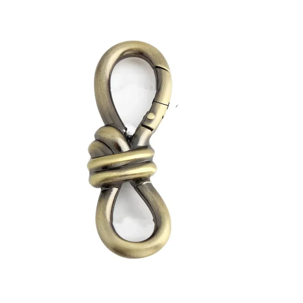 

2pcs Keyring Hook Twist Knot Spring Buckle Multi-Functional Bag Extension Buckle Shortening S Type Shape Clasp Zinc Alloy
