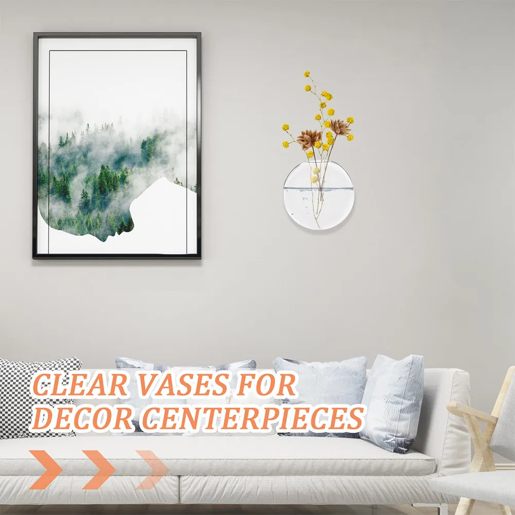 

Набор из 4 настенных стеклянных гидропонных ваз для растений, прозрачные контейнеры для домашнего сада, декоративные гидропонные вазы